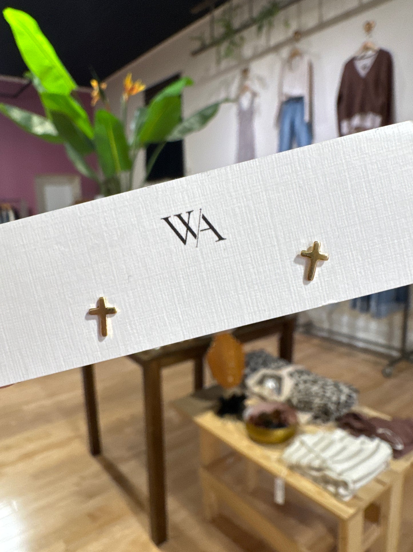 Tiny Cross Studs 14k Gold Filled