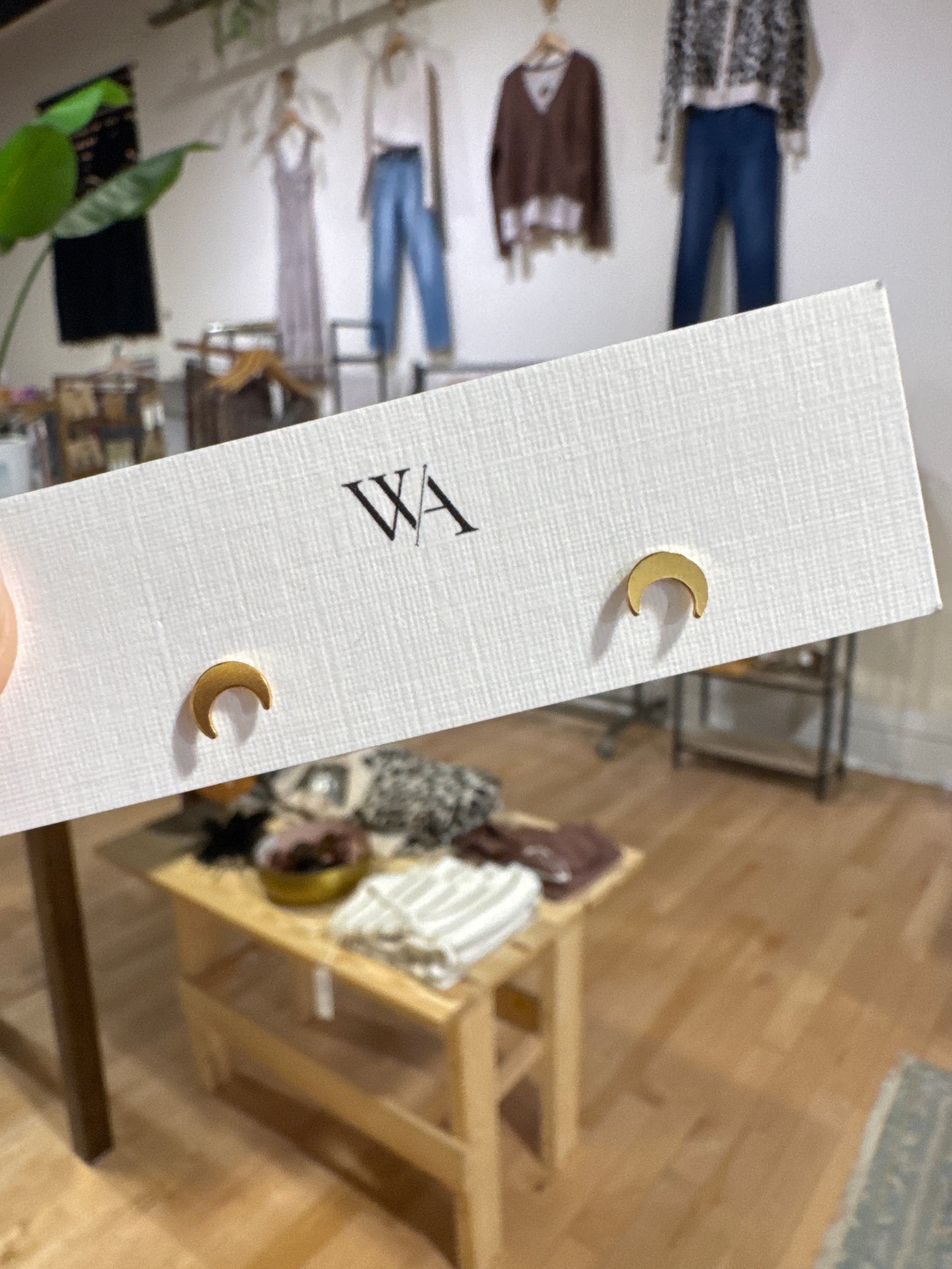 Crescent Studs 14k Gold Filled