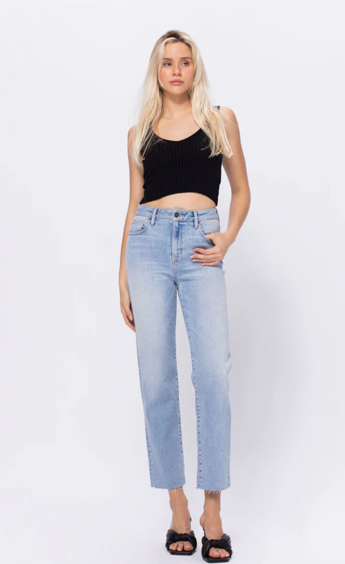 Tracy High Rise Straight Jeans