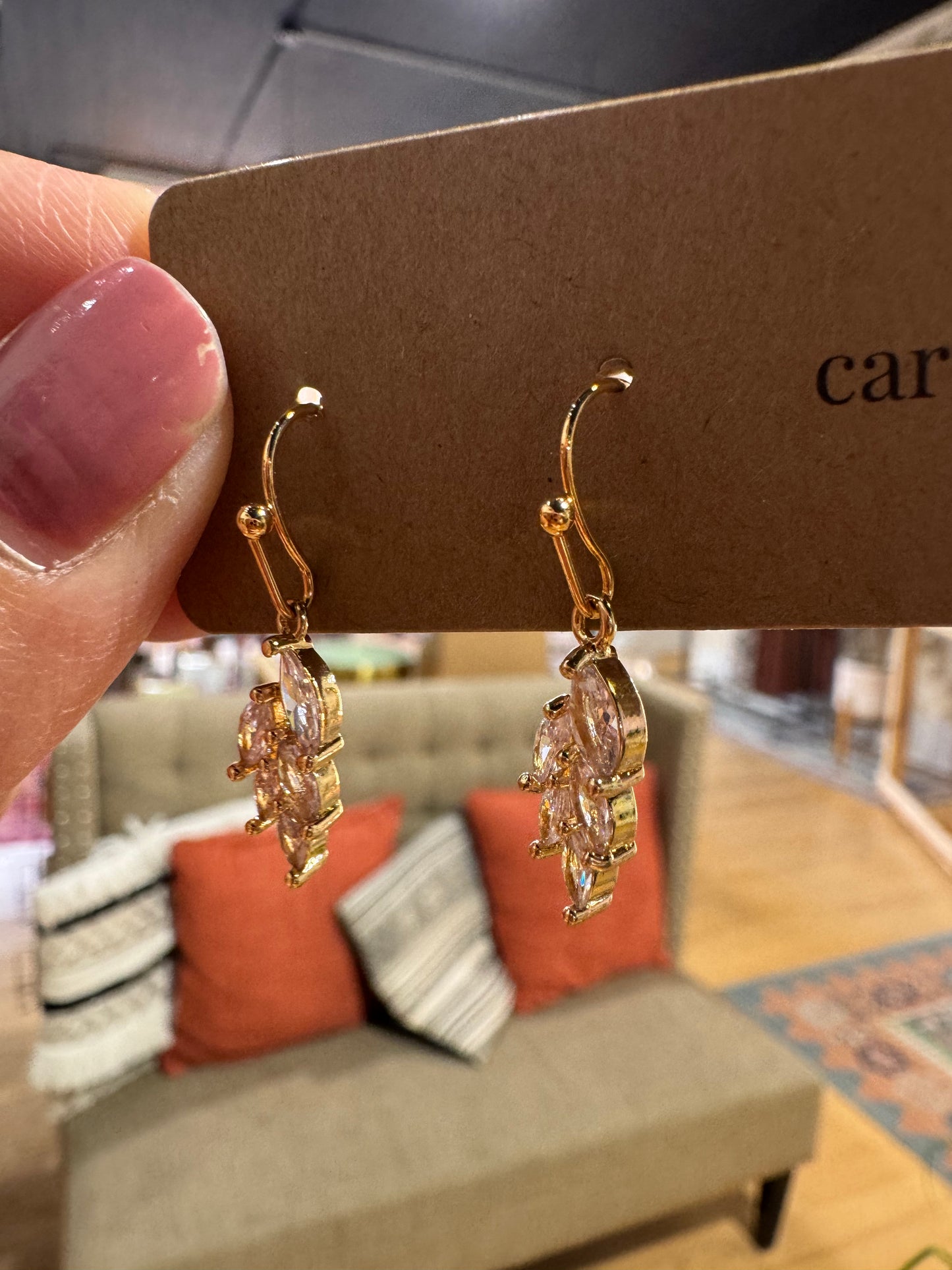 Rhinestone Vine Mini Earrings