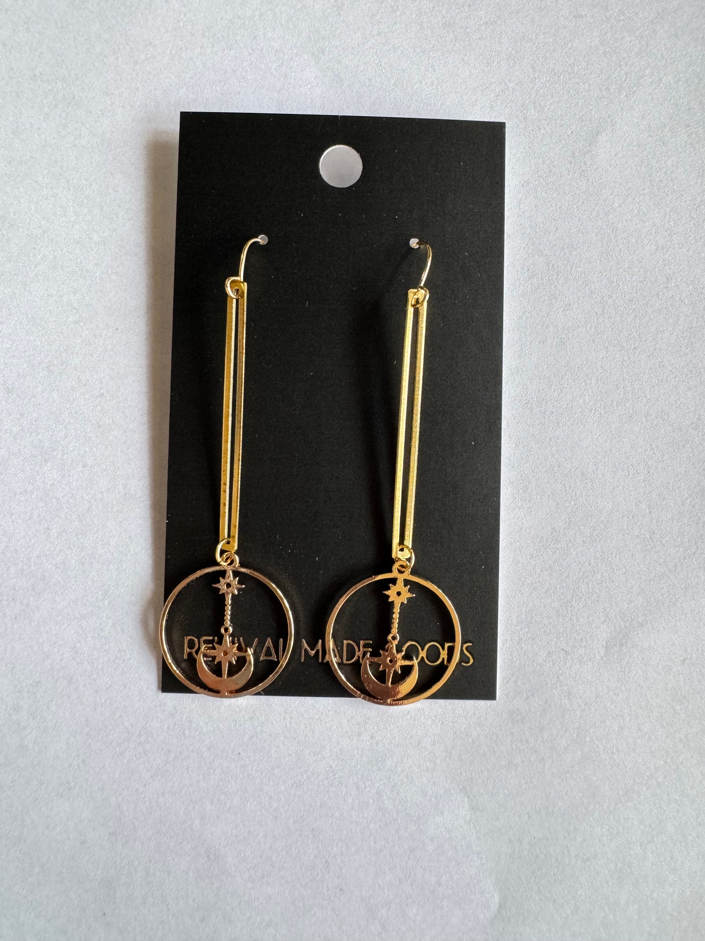Geo Lunar & Stars Earrings