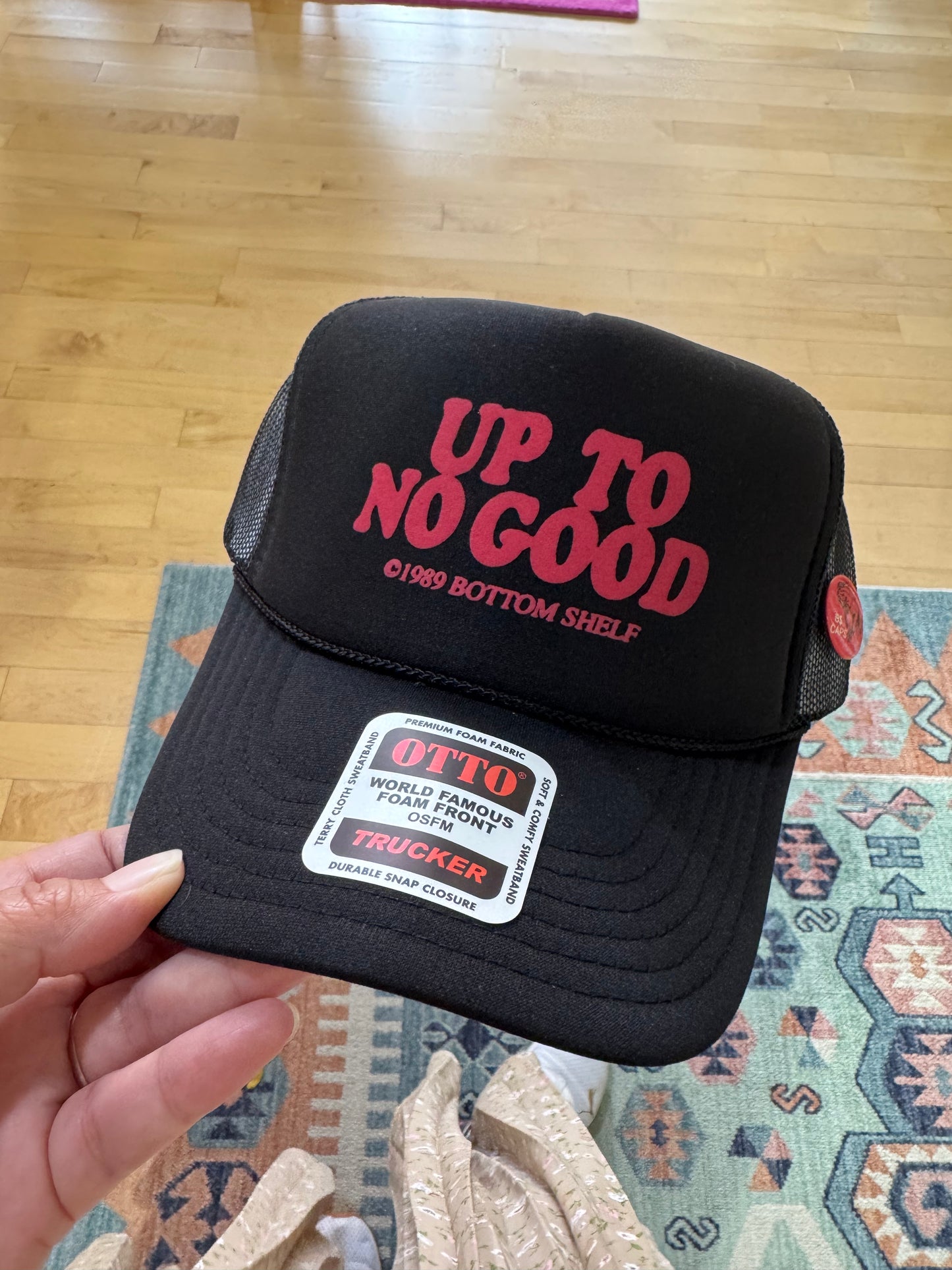 Up To No Good Snapback Hat in Black