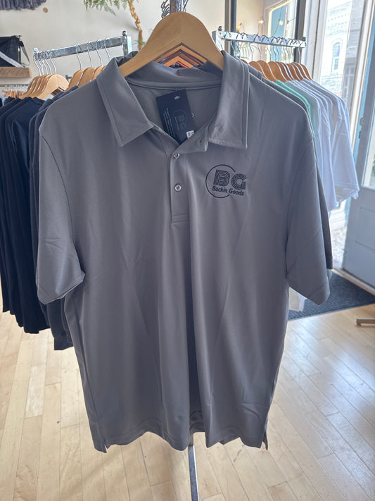 Buckin Good Polo in Grey