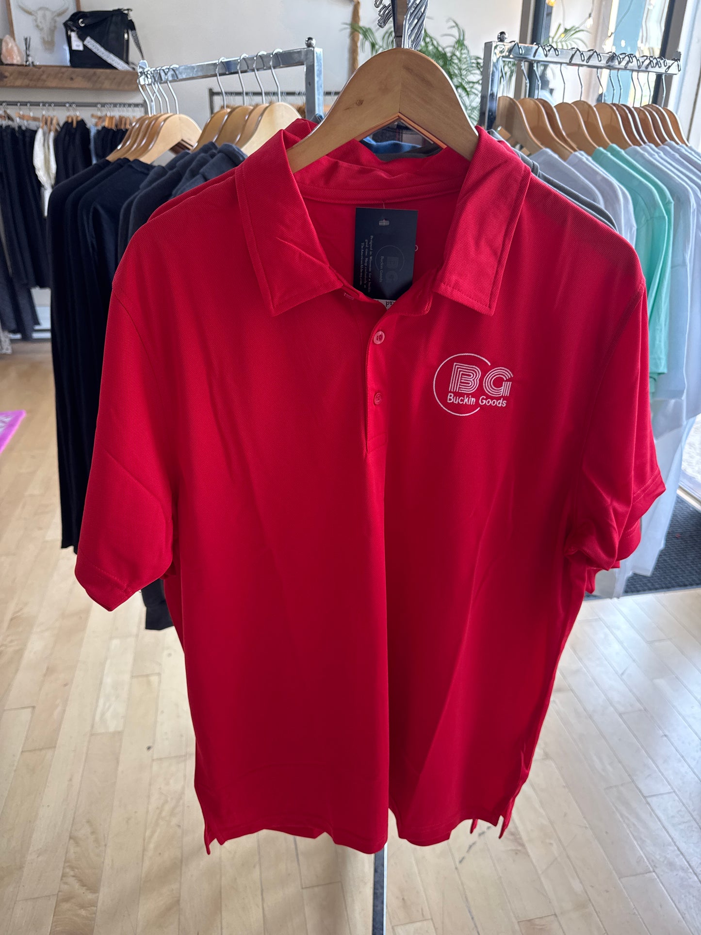 Buckin Good Polo in Red