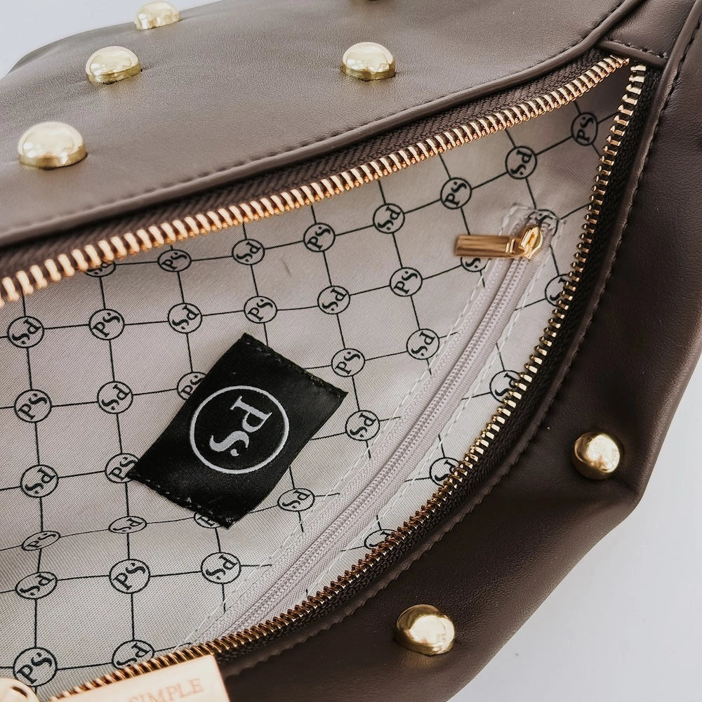 Chic Gold Studded Westlyn Bum Bag