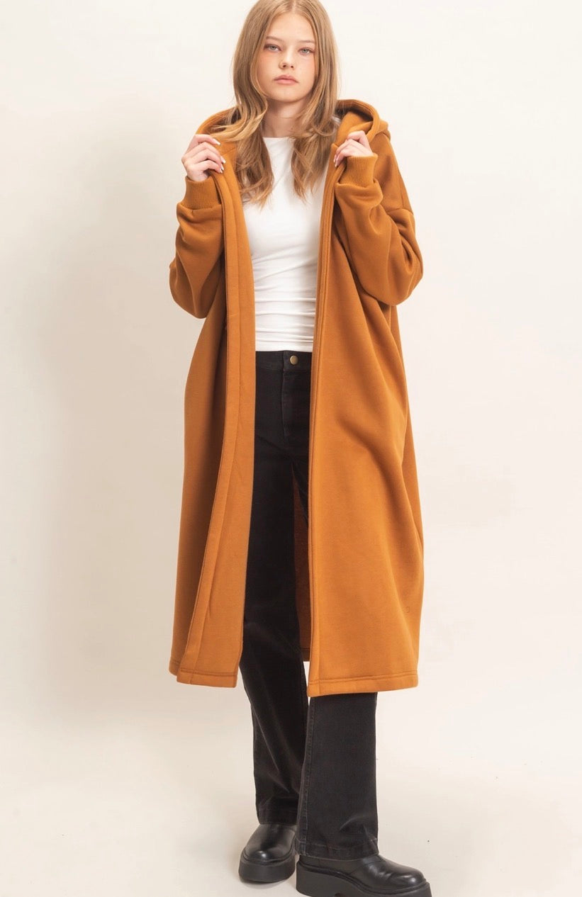 Fleece French Terry Hood Coat