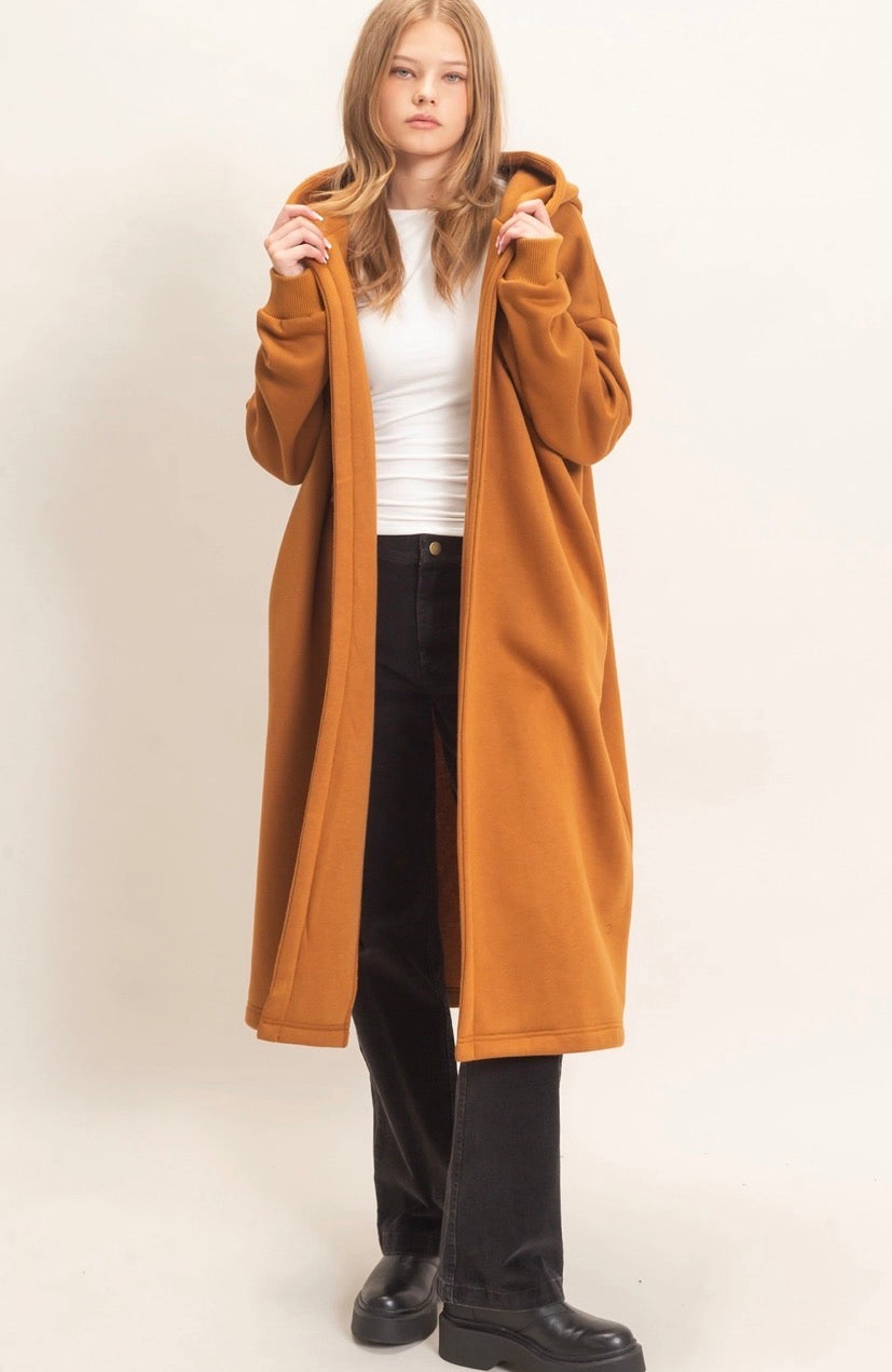 Fleece French Terry Hood Coat