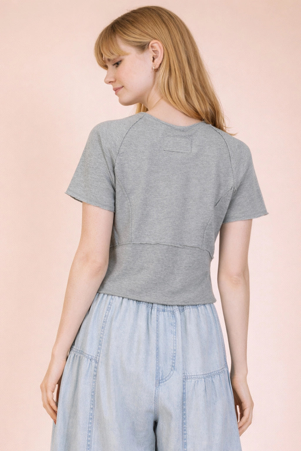 Mineral Washed Fitted Crop Top