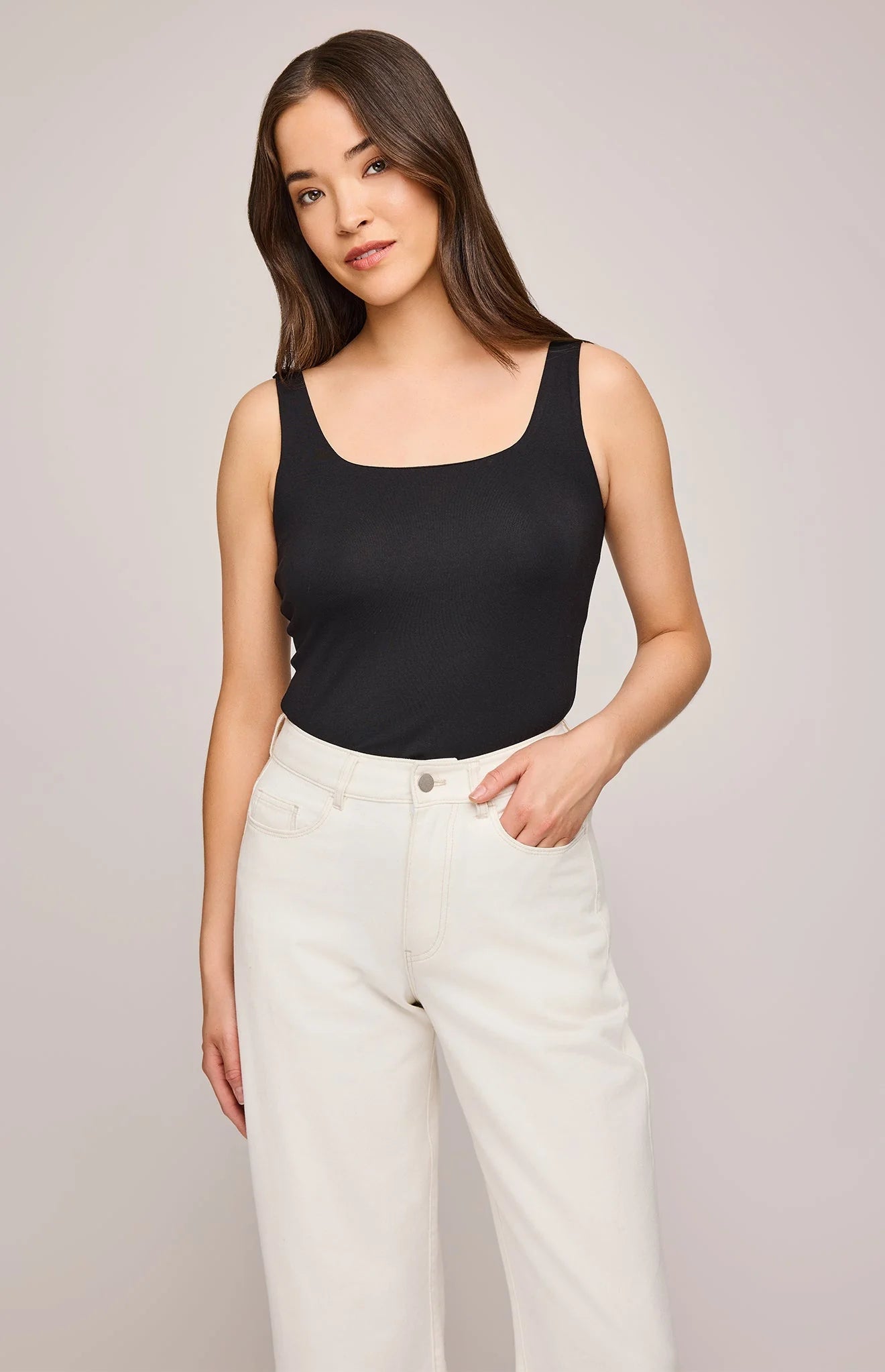 Blanche Tank Top in Black