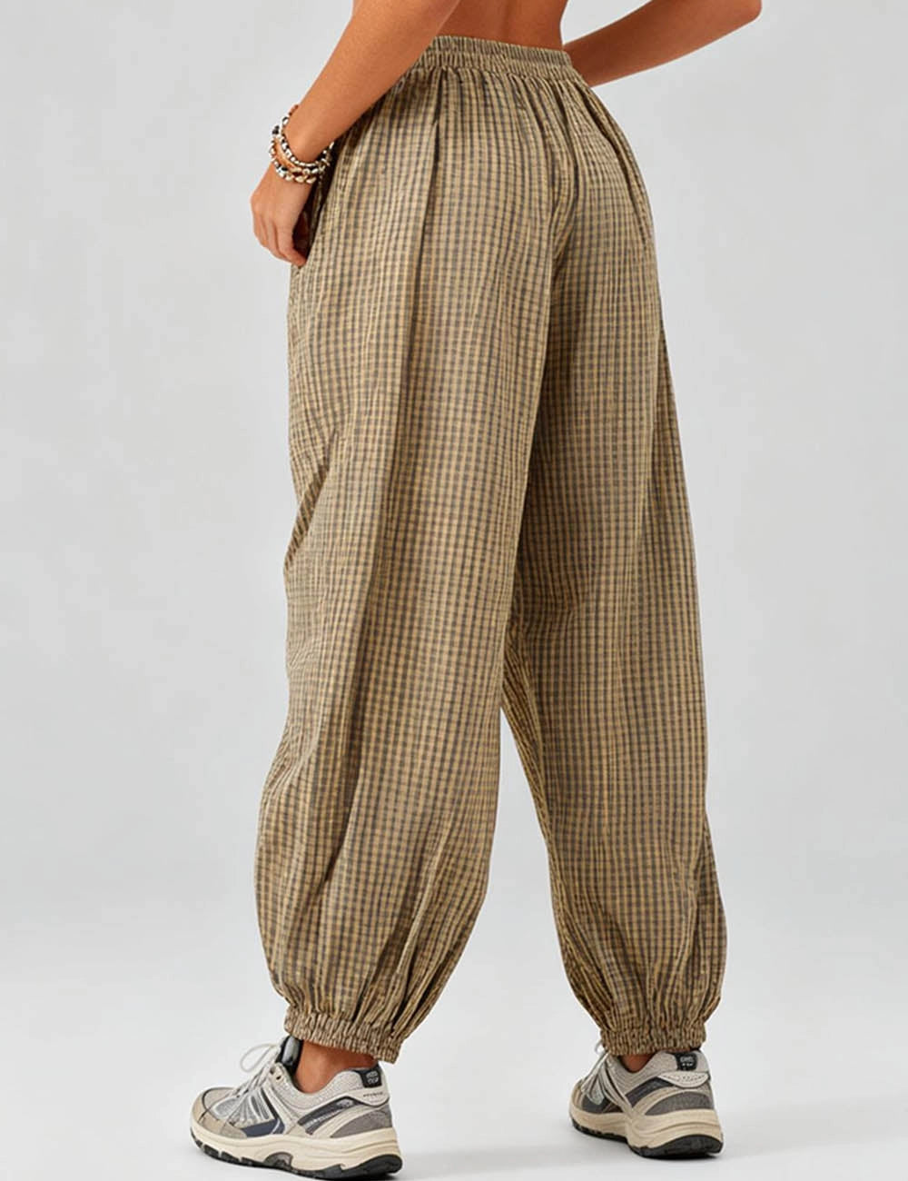 Checked Lantern Pants