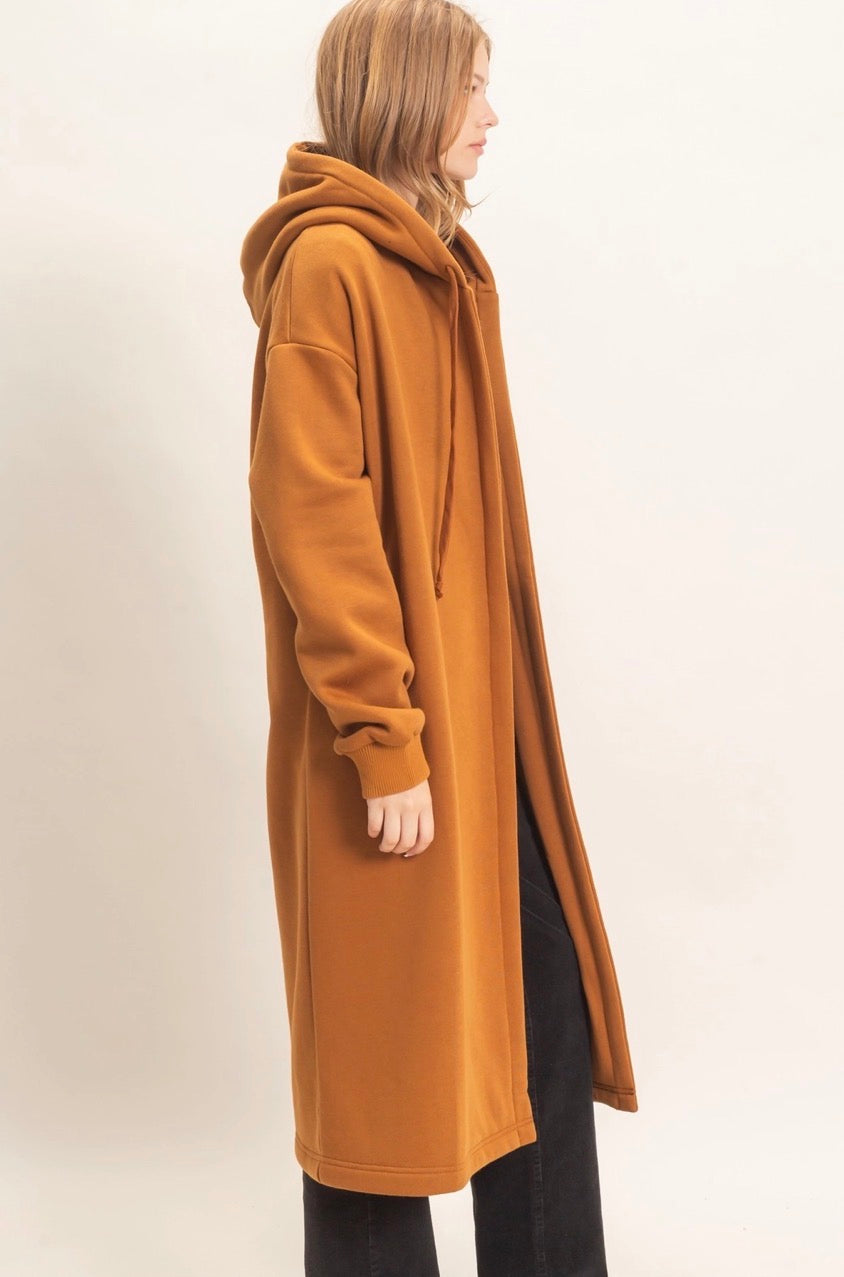 Fleece French Terry Hood Coat