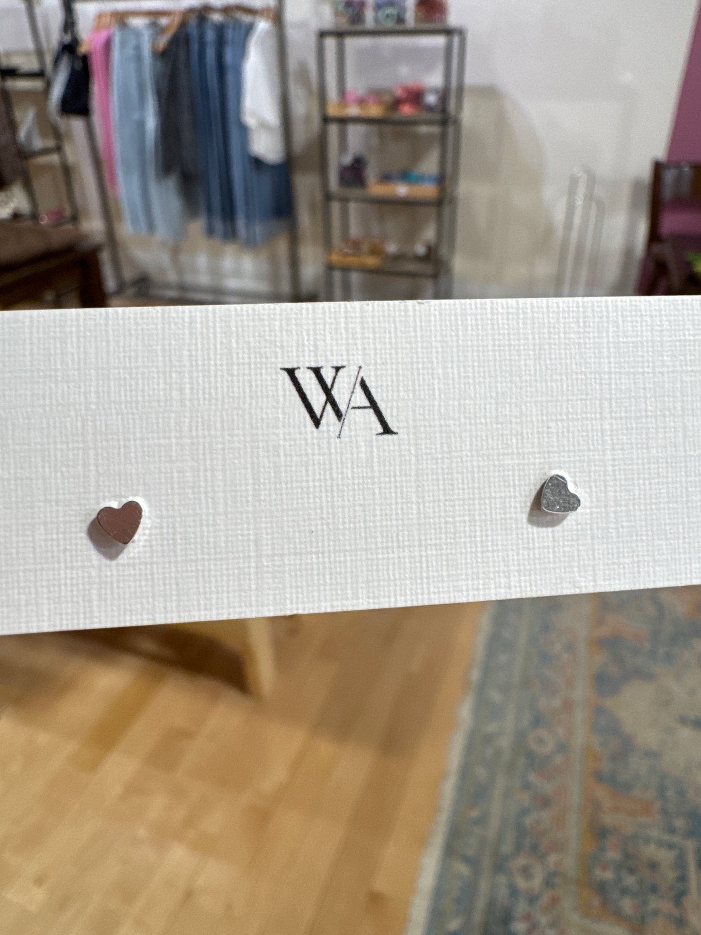 Tiny Heart Studs Sterling Silver