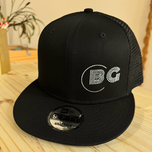 Buckin Goods Black Hat with White Logo
