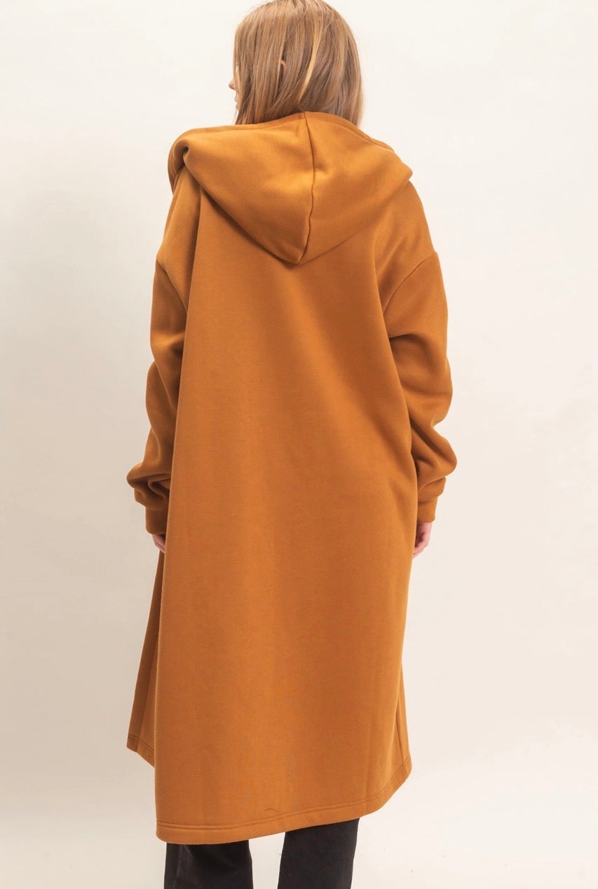Fleece French Terry Hood Coat