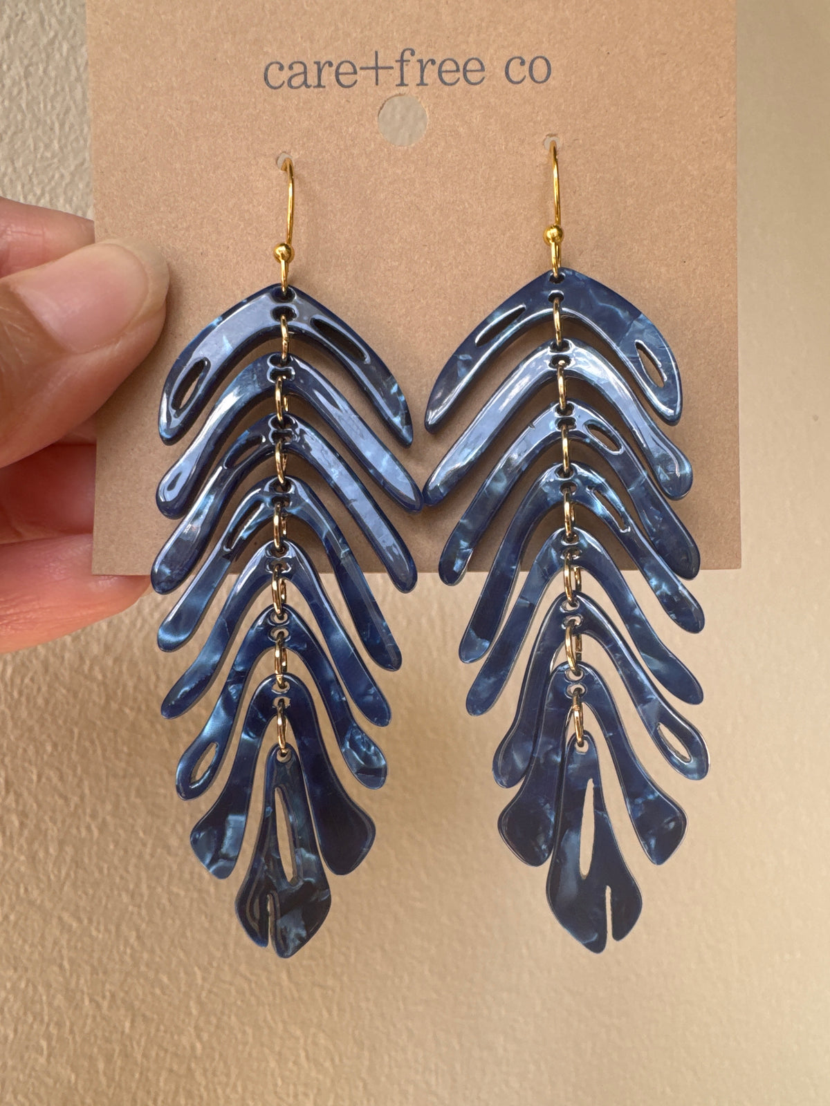 Acrylic Feather Earrings by Care Free Co