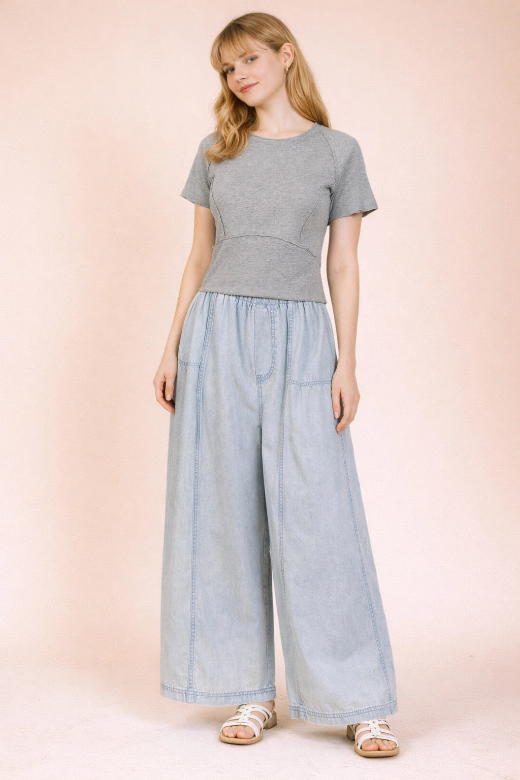 Mineral Washed Fitted Crop Top