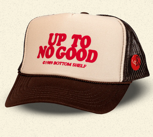 Up To No Good Snapback Hat in Brown