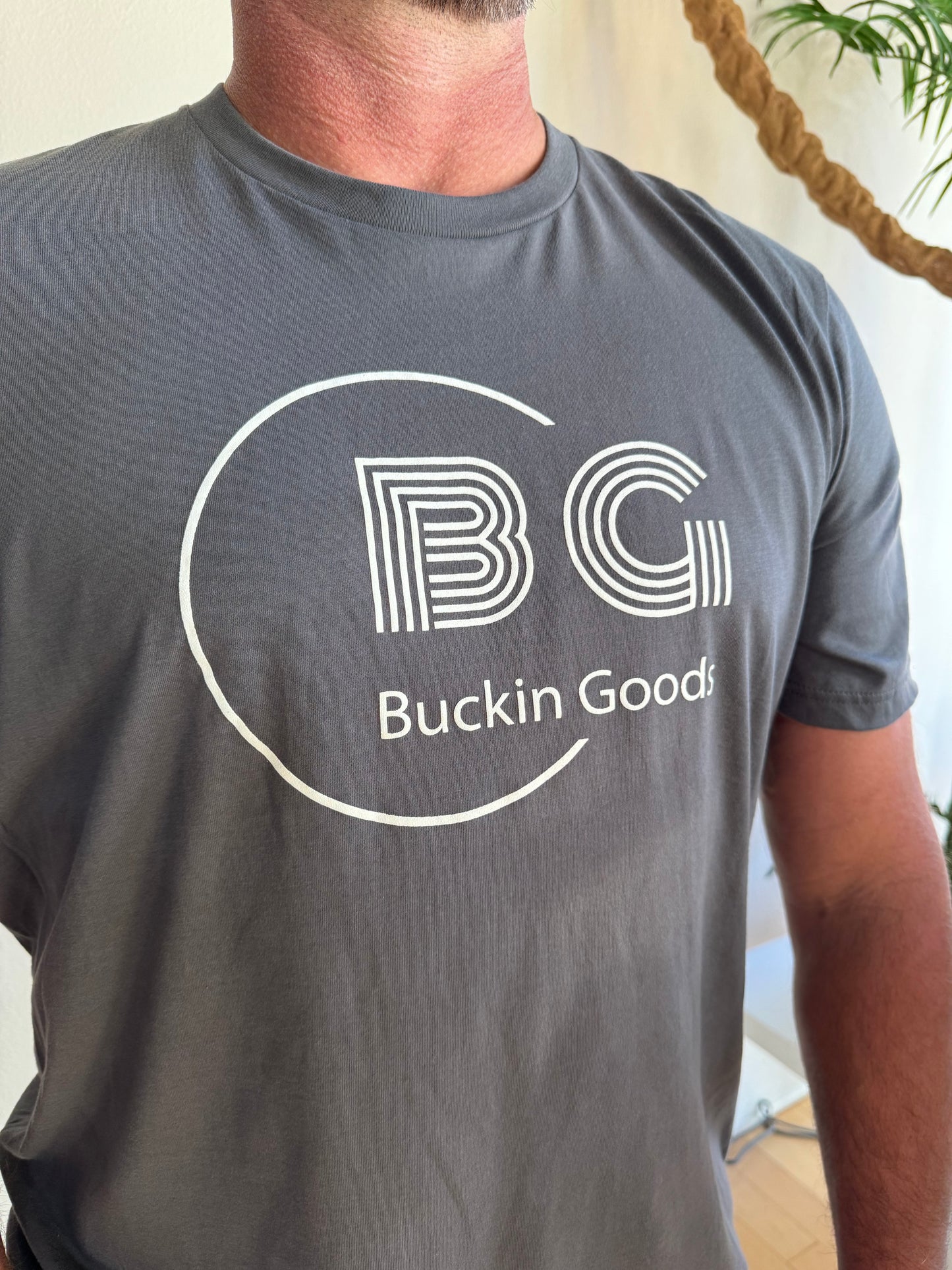 Grey Brand Tee Buckin Goods