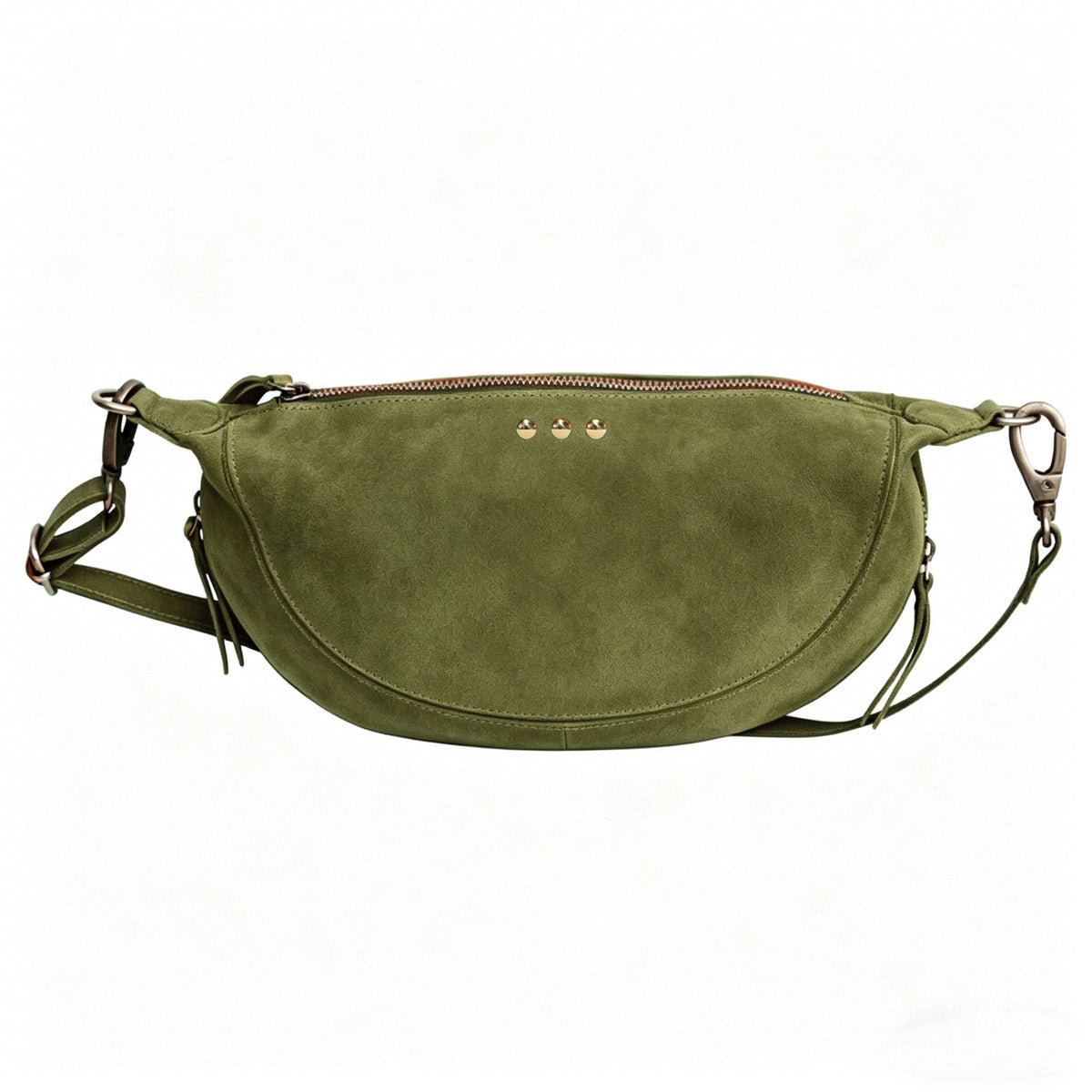 Suede Netty Crossbody in Olive