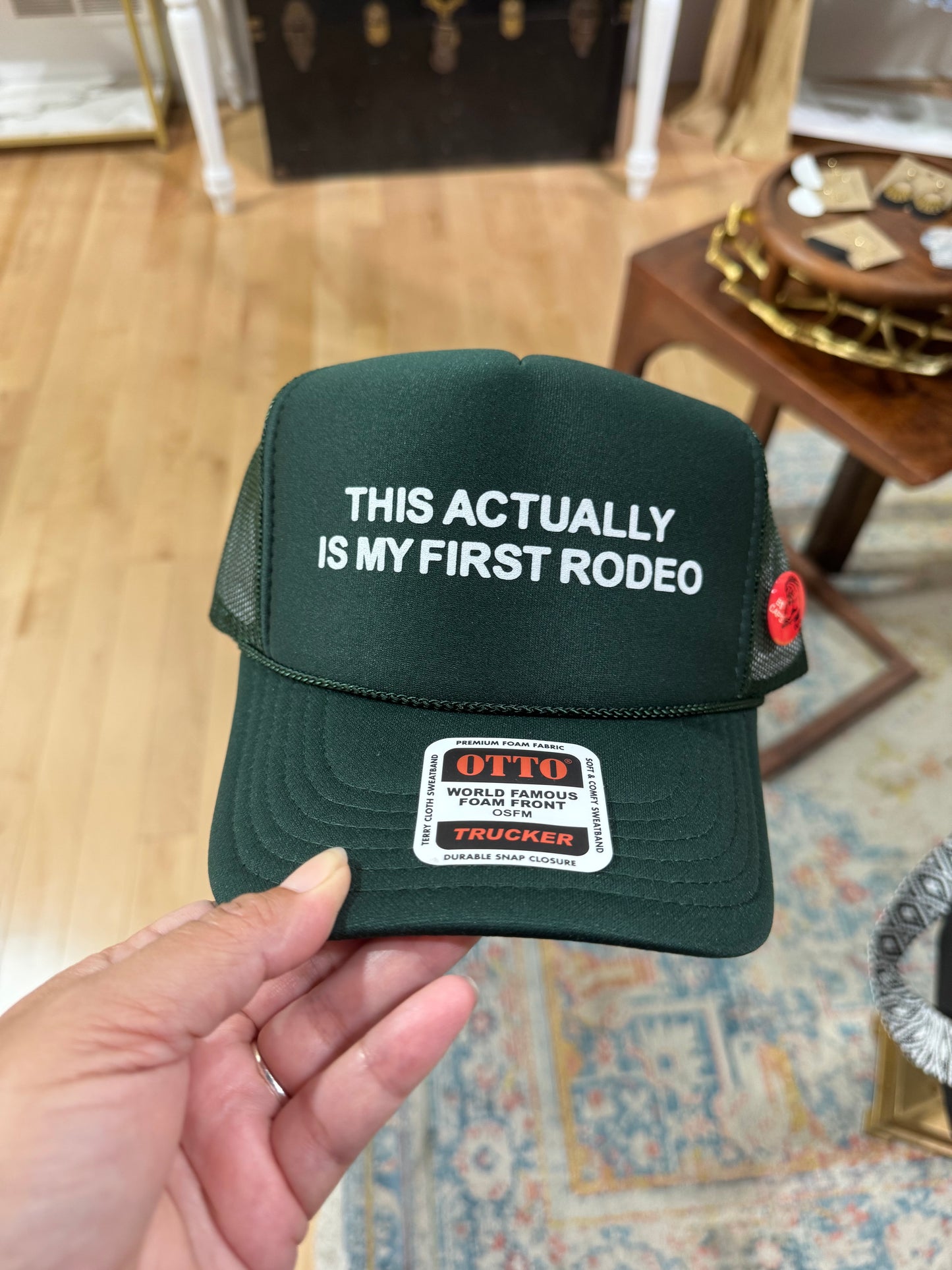 1st Rodeo Snapback Hat in Forest Green