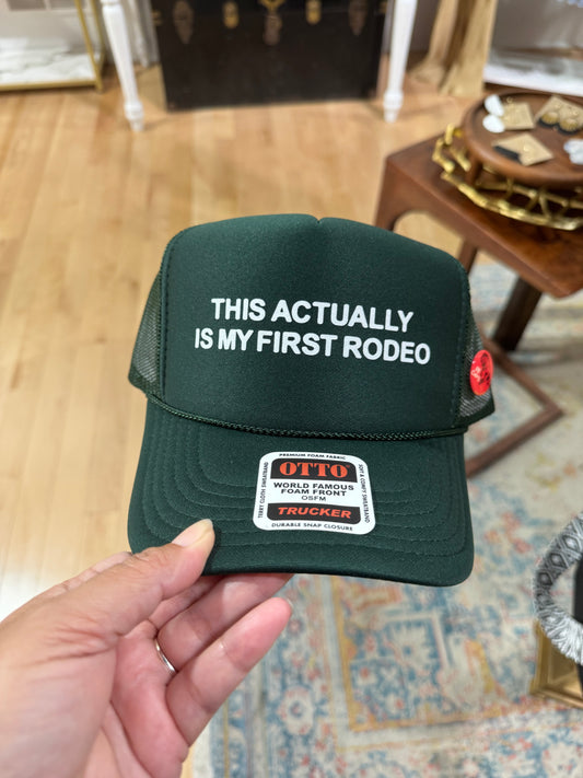 1st Rodeo Snapback Hat in Forest Green