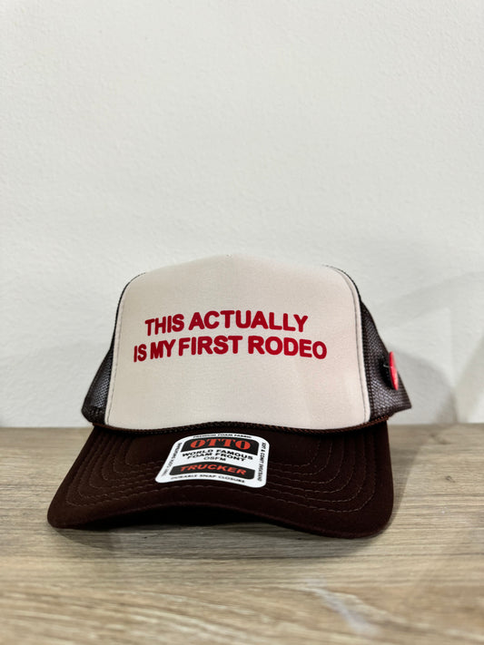 1st Rodeo Snapback Hat in Brown