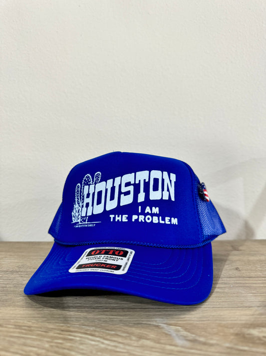 Houston Snapback Hat in Blue