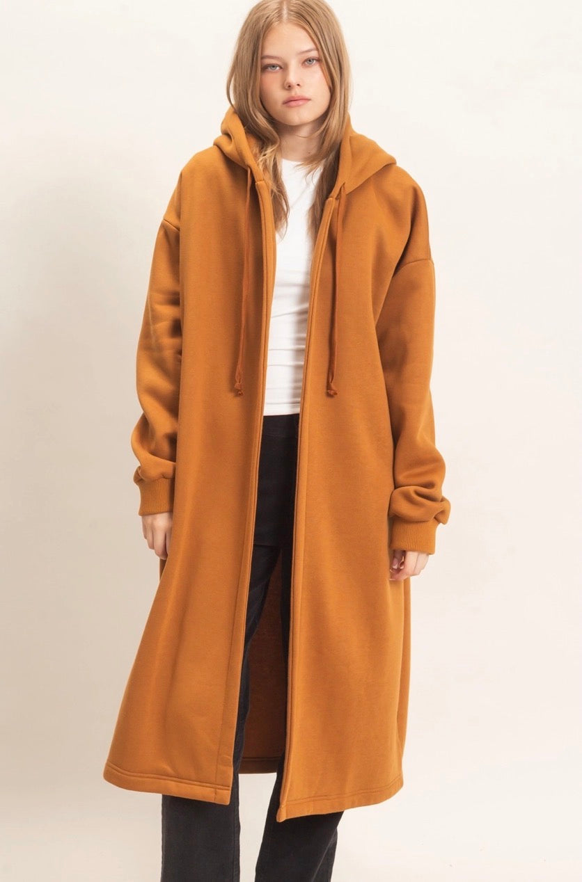 Fleece French Terry Hood Coat
