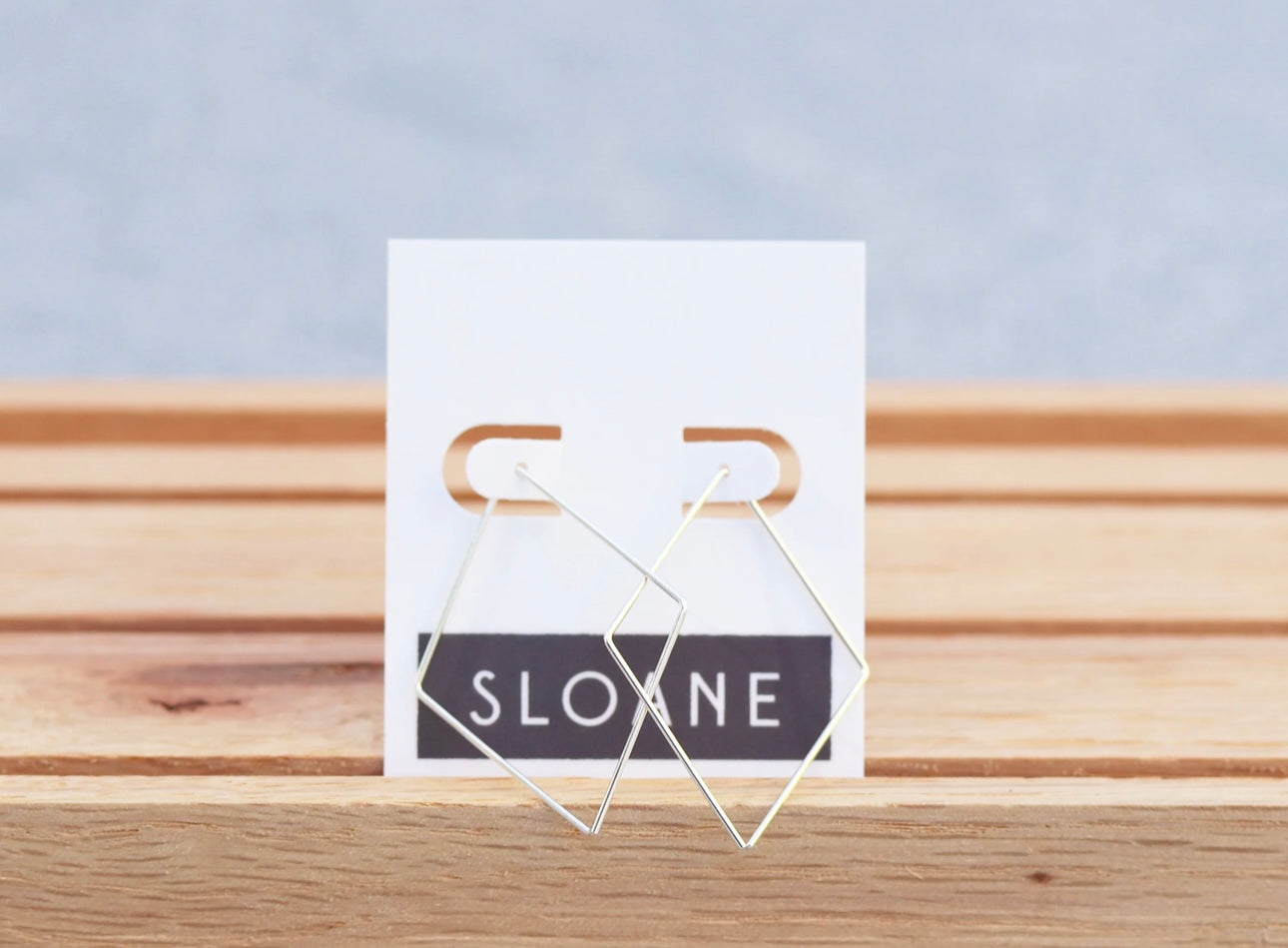 Diamond Hoop Small Earrings Sterling Silver