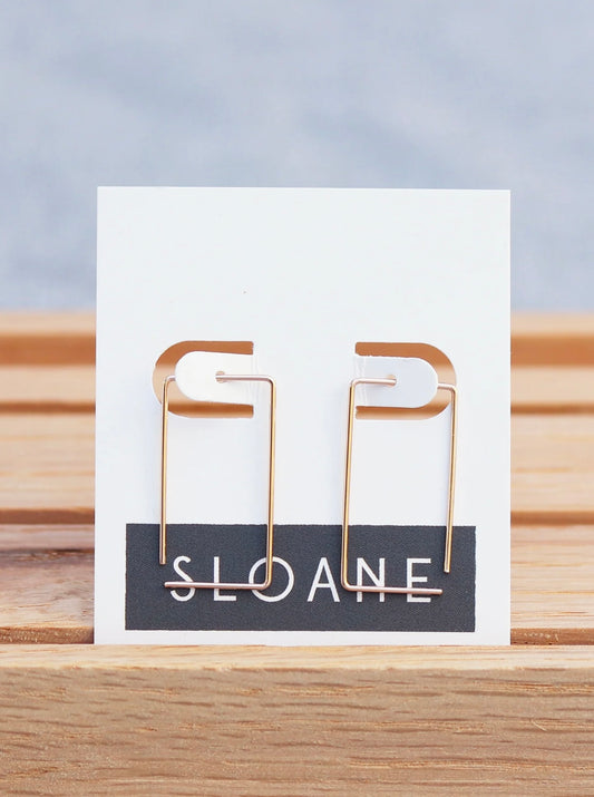 Rectangle Hoops 14k Gold Filled