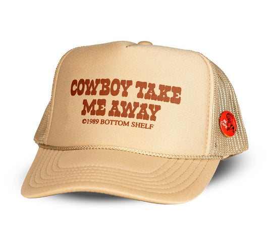 Cowboy Take Me Away Snapback Hat in Tan