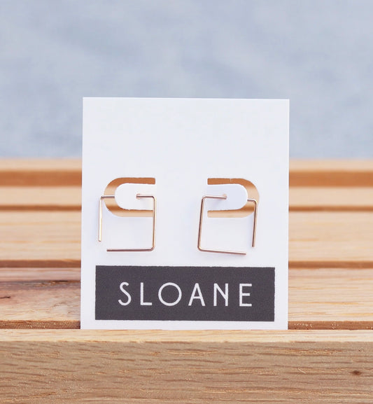 Square Hoops Gold Filled