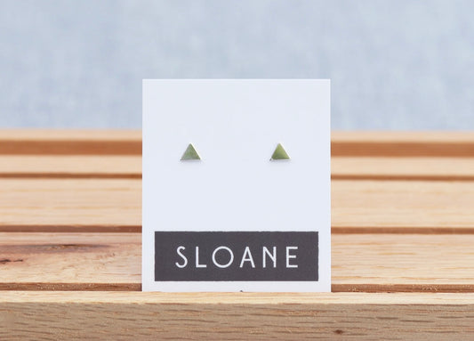 Triangle Shape Studs Sterling Silver