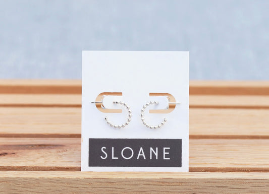 Sequin Hoops Small Sterling Silver