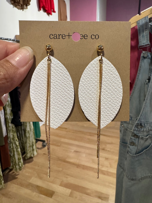 Oval + Chain Earrings