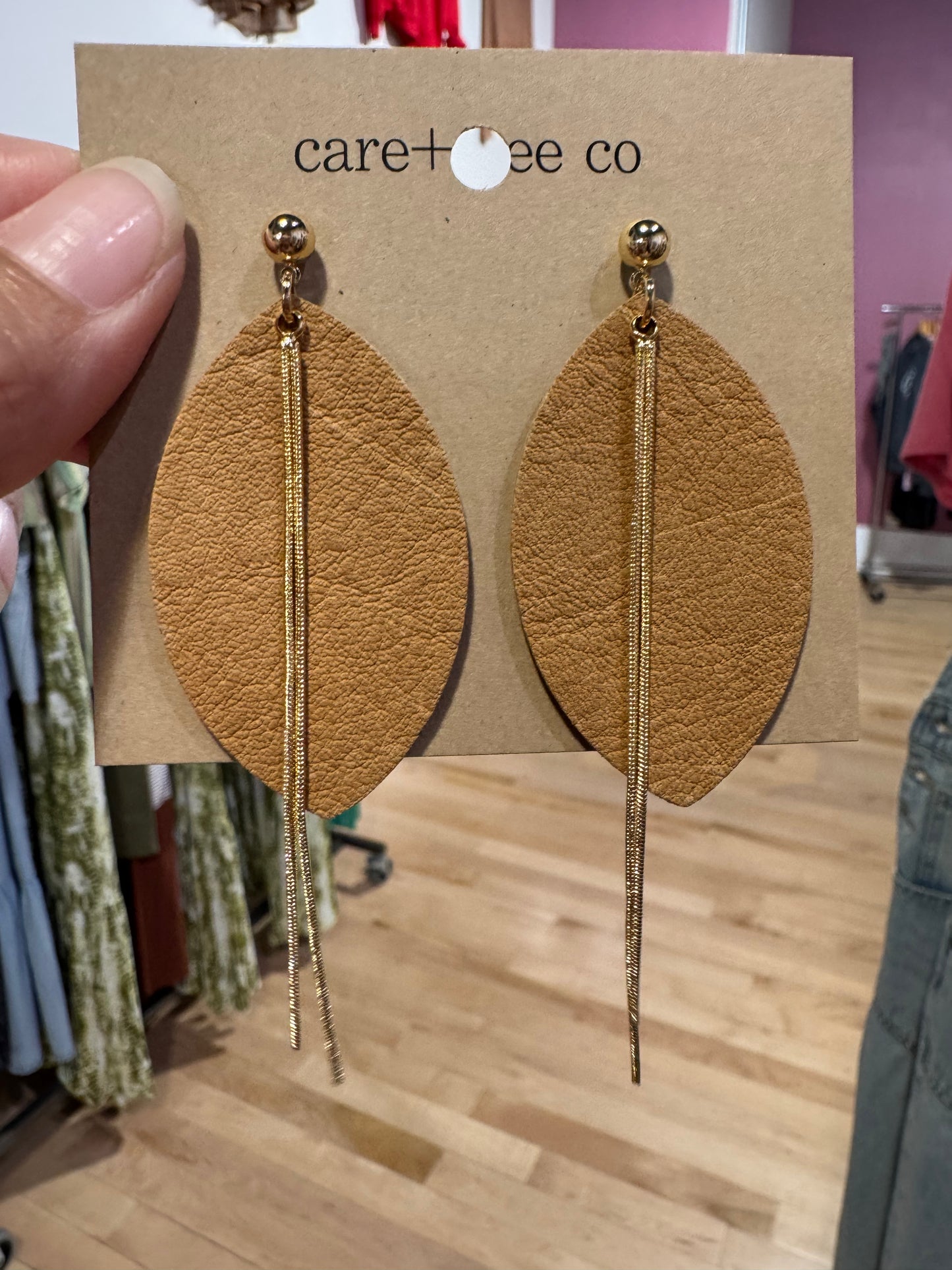 Oval + Chain Earrings