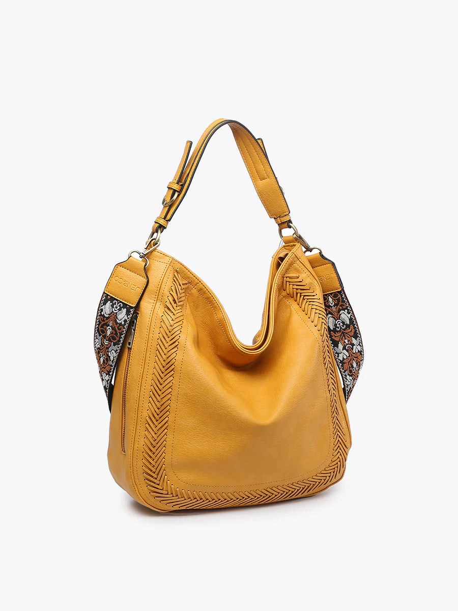 Aris Whipstitch Hobo Crossbody