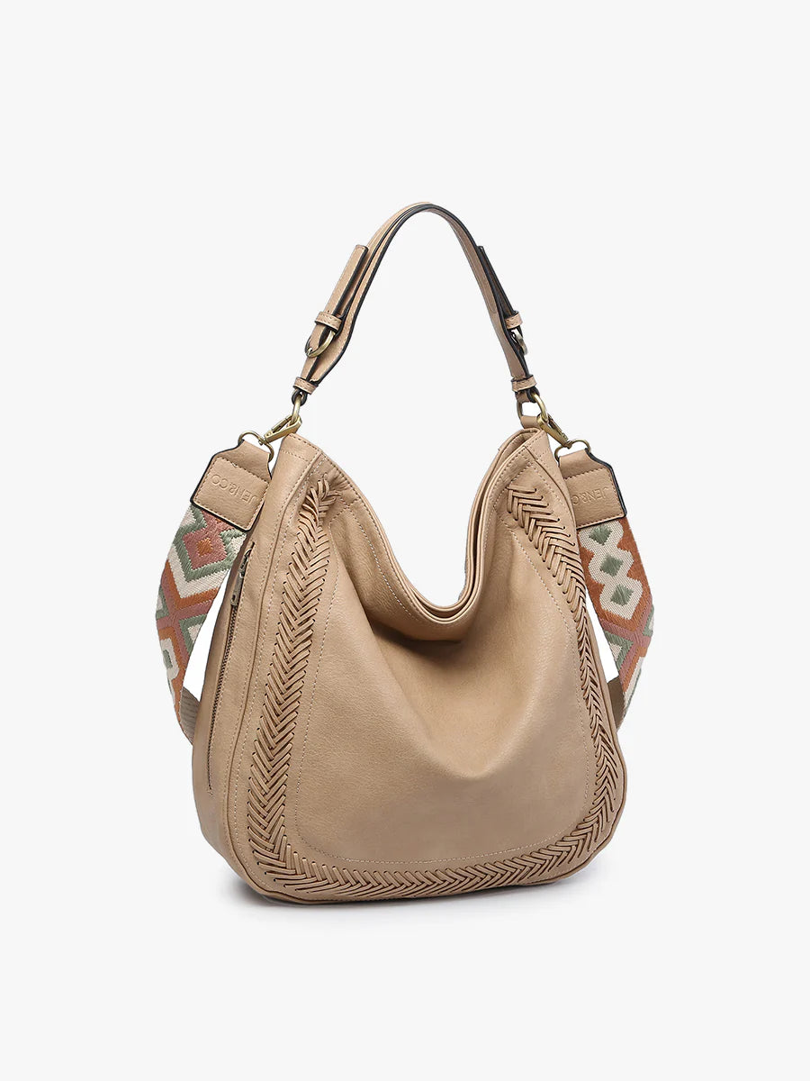 Aris Whipstitch Hobo Crossbody
