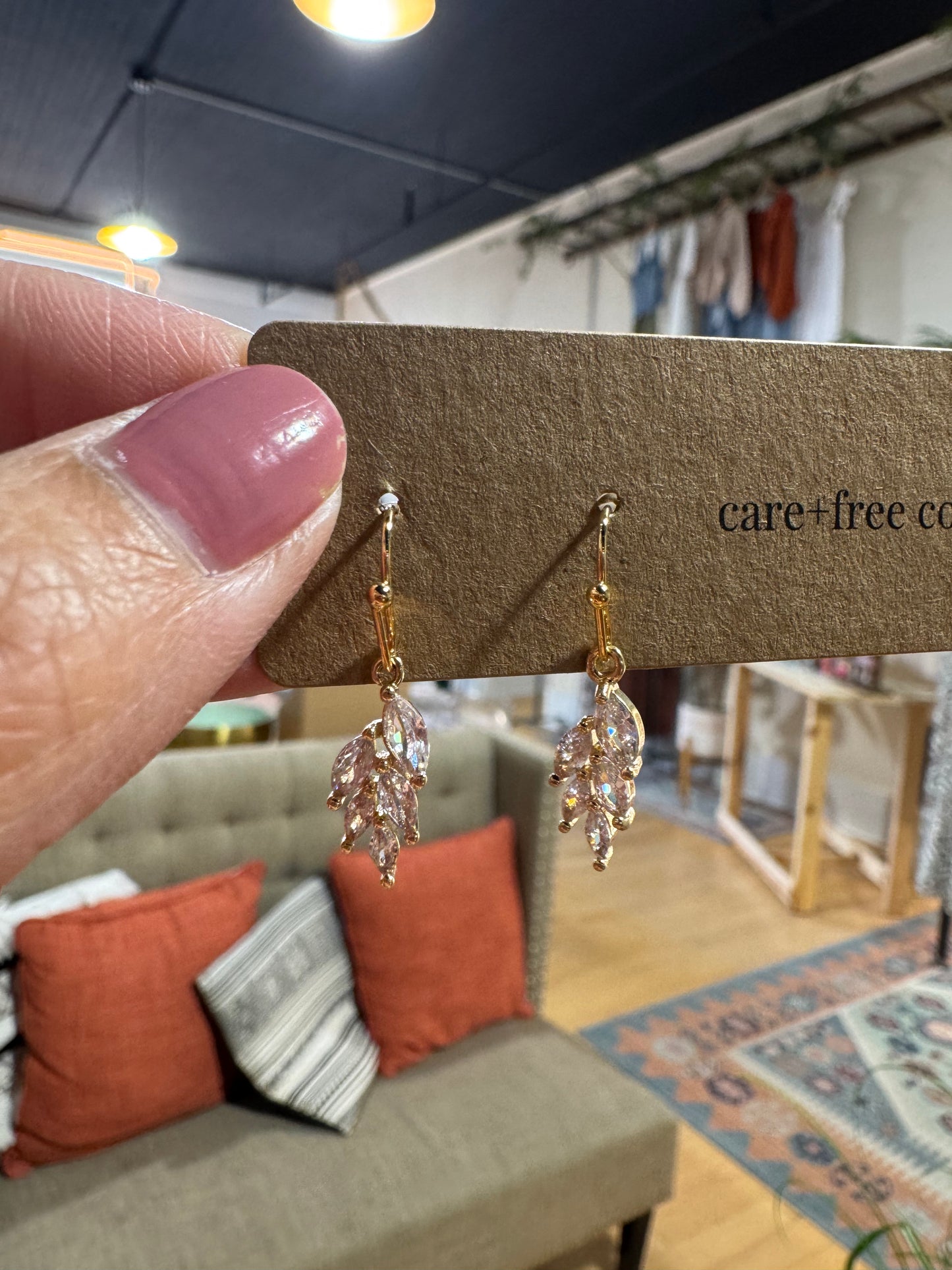 Rhinestone Vine Mini Earrings