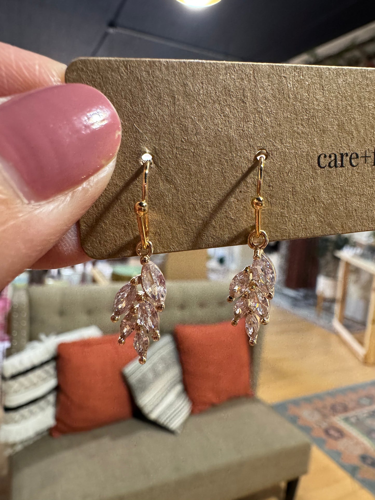 Rhinestone Vine Mini Earrings
