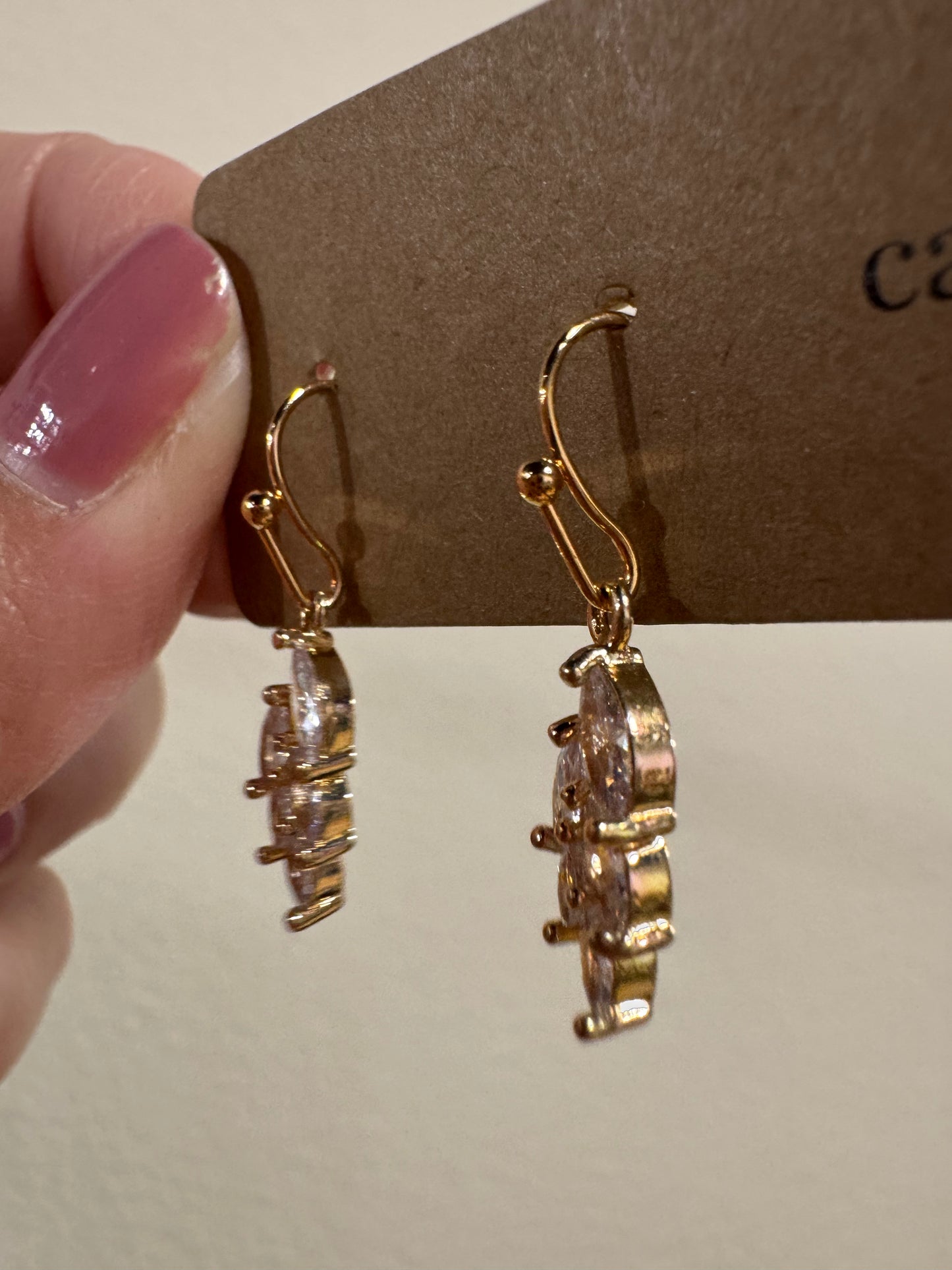 Rhinestone Vine Mini Earrings