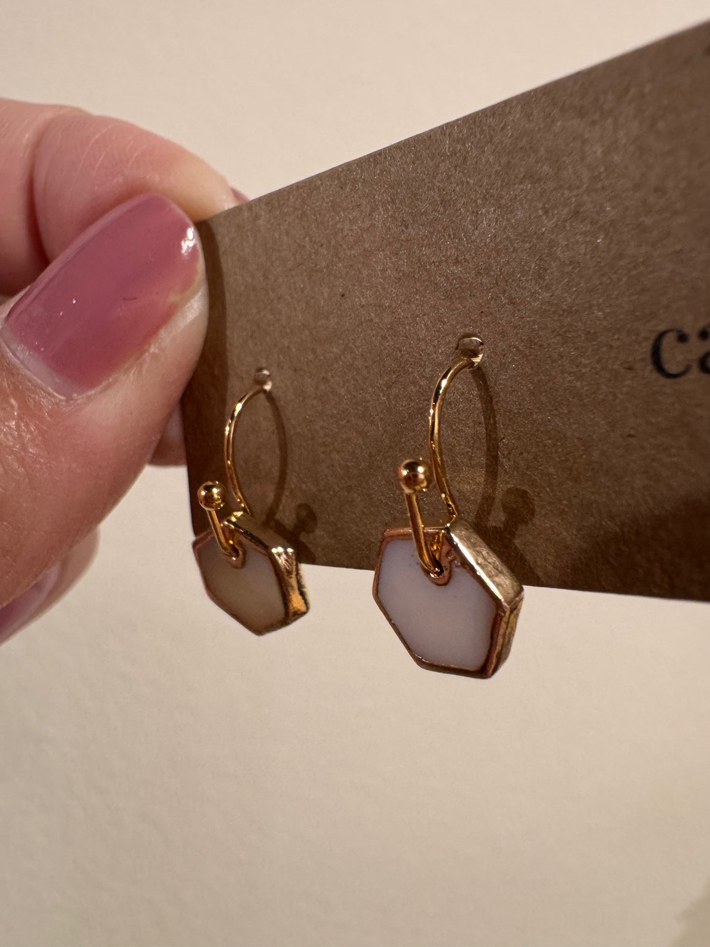 Drop Hex Mini Earrings