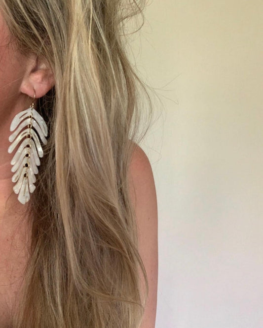 Acrylic Feather Earrings by Care Free Co