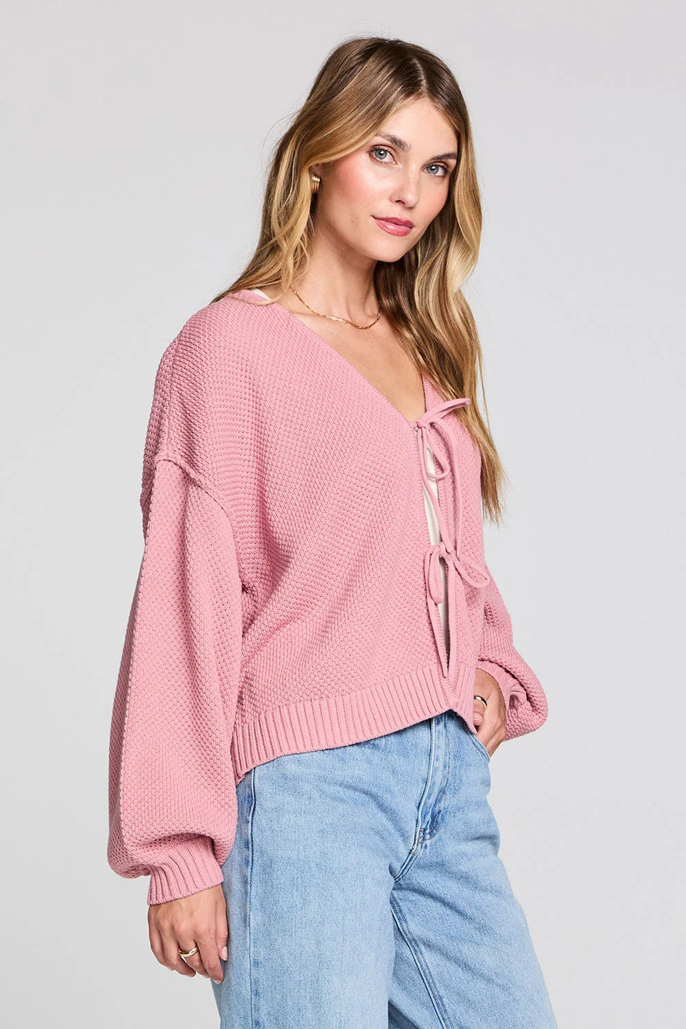 Ellyn Cardigan Sweater in Mulberry