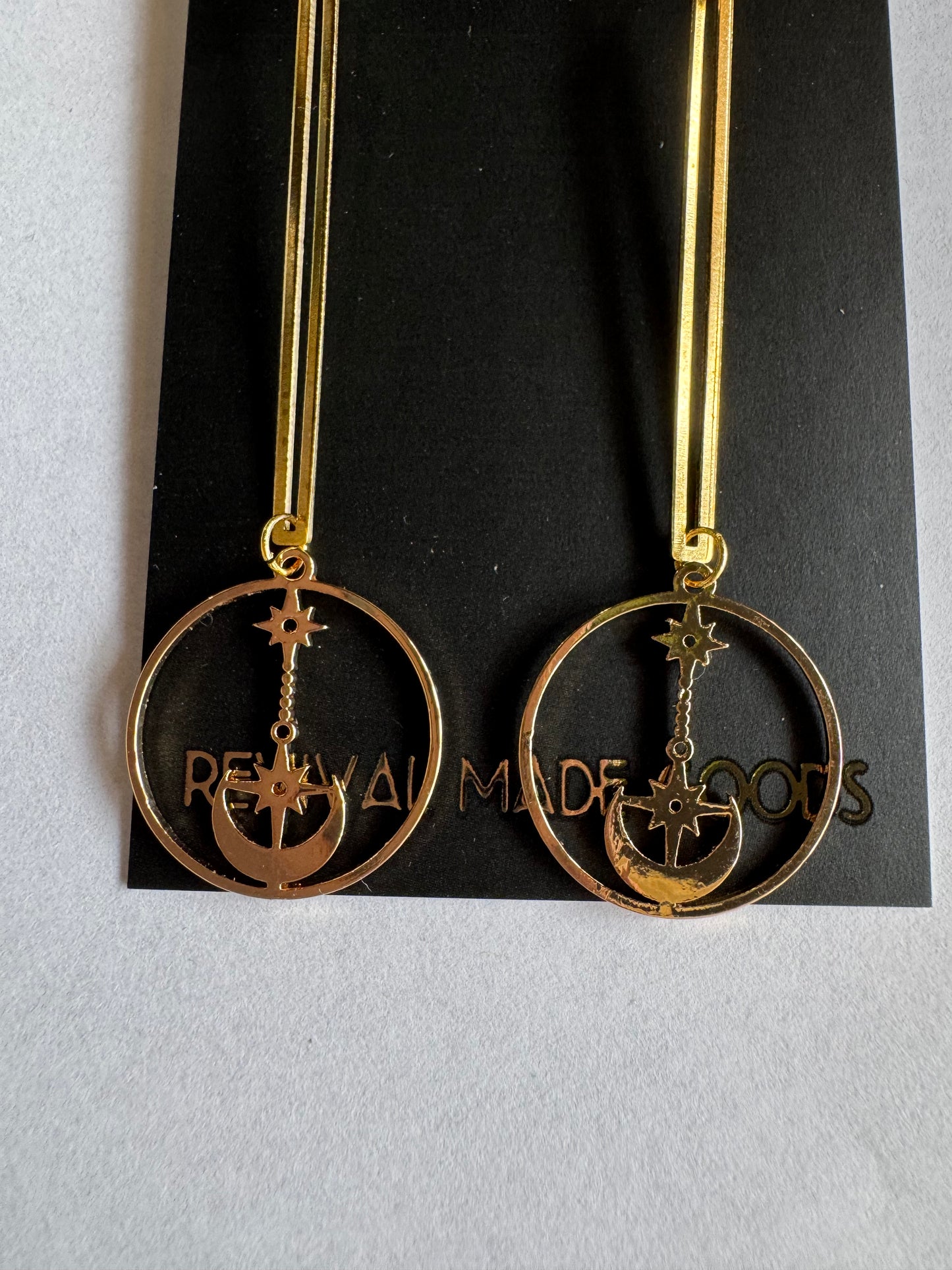 Geo Lunar & Stars Earrings