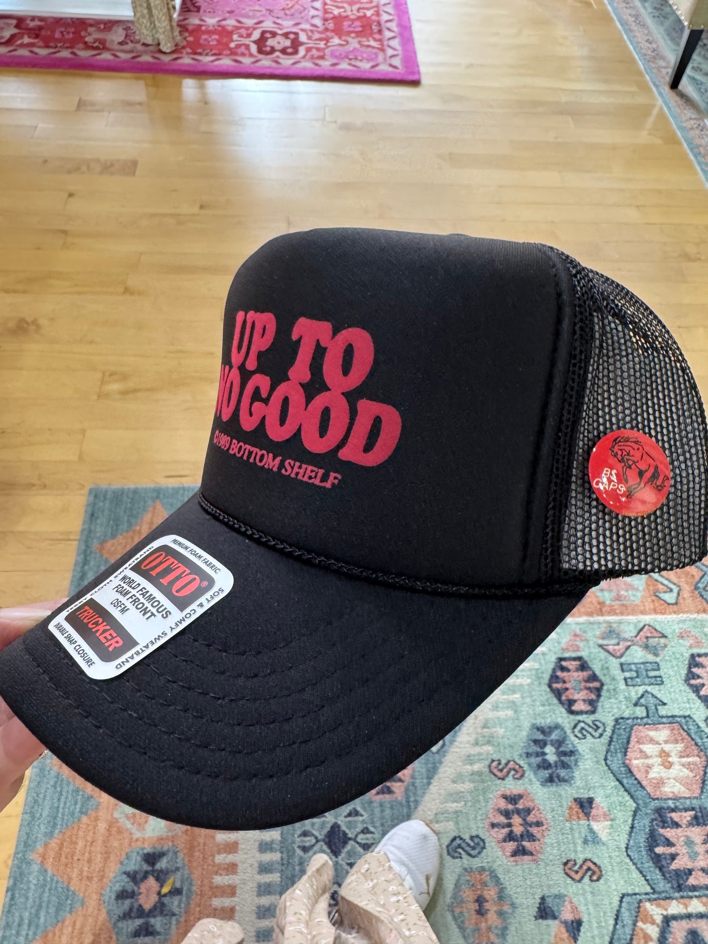 Up To No Good Snapback Hat in Black