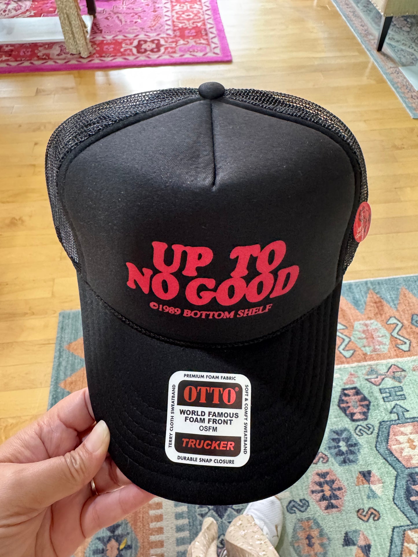 Up To No Good Snapback Hat in Black