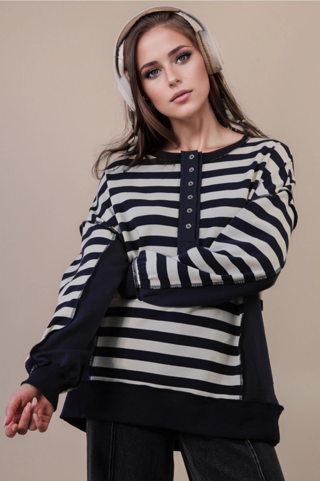The Weekend Stripe in Navy