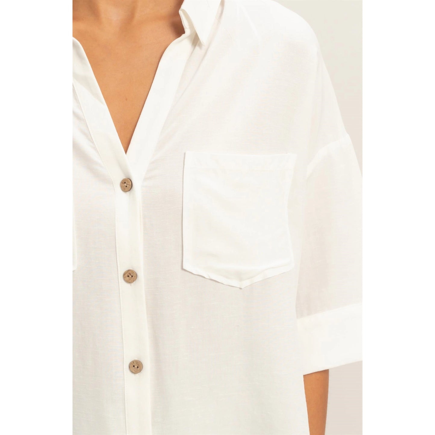 Relaxed Short Sleeve Button-Up Shirt