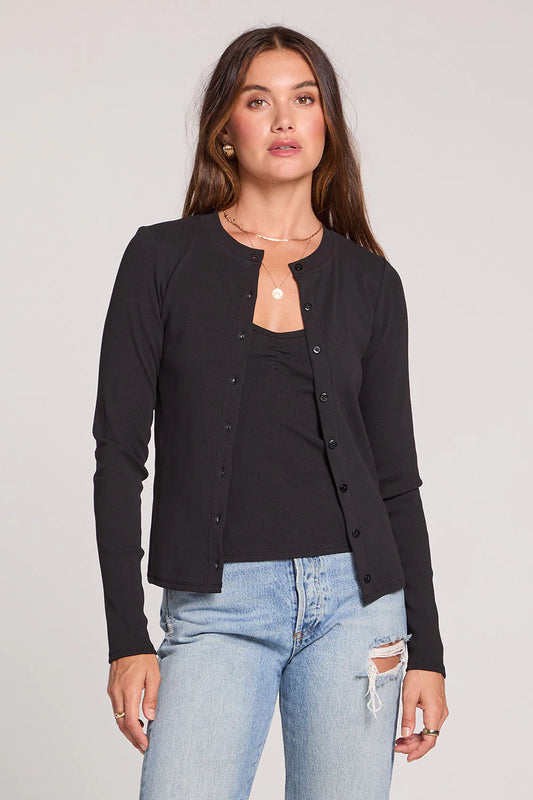 Long Sleeve Cardigan in Black